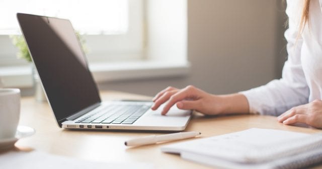 a woman organizing her finances