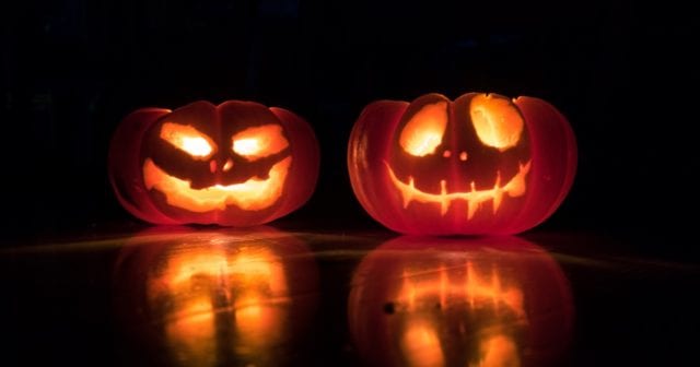 jack-o-lanterns on halloween in Charlotte