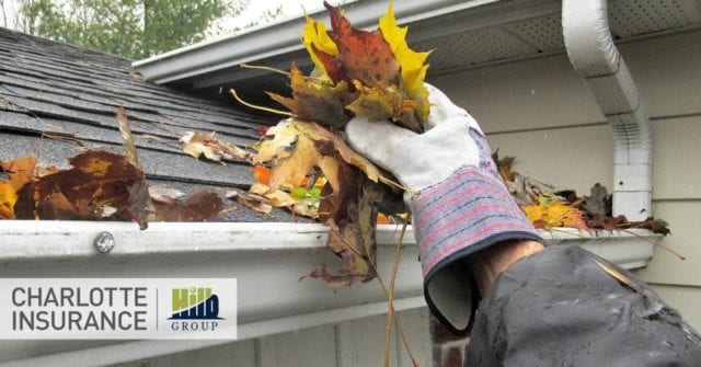 a man preparing his Charlotte, NC home for winter