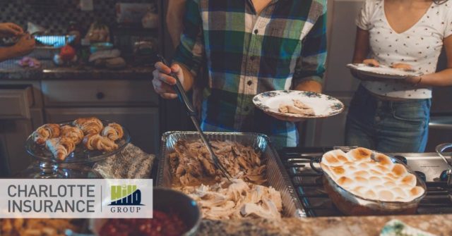 a family celebrating Thanksgiving during COVID-19