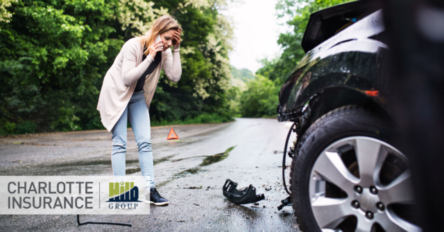 a woman who's been in a car accident and worried about her full coverage auto insurance