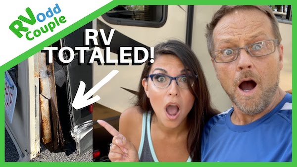 RV odd couple discussing RV Insurance