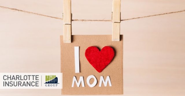 I Love Mom sign on Mother's day
