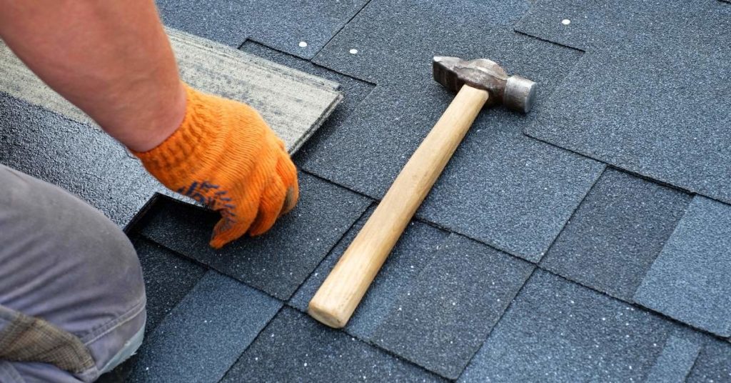 a new roof being installed