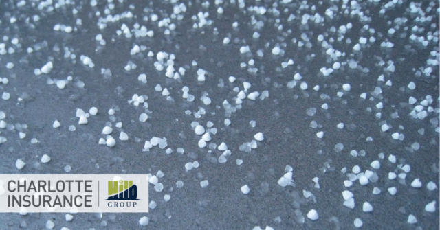 hail that could have caused many losses at a car dealership