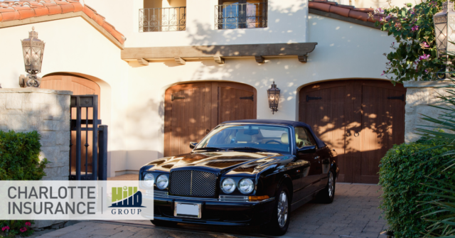 a luxury car belonging a teenager parker in their driveway